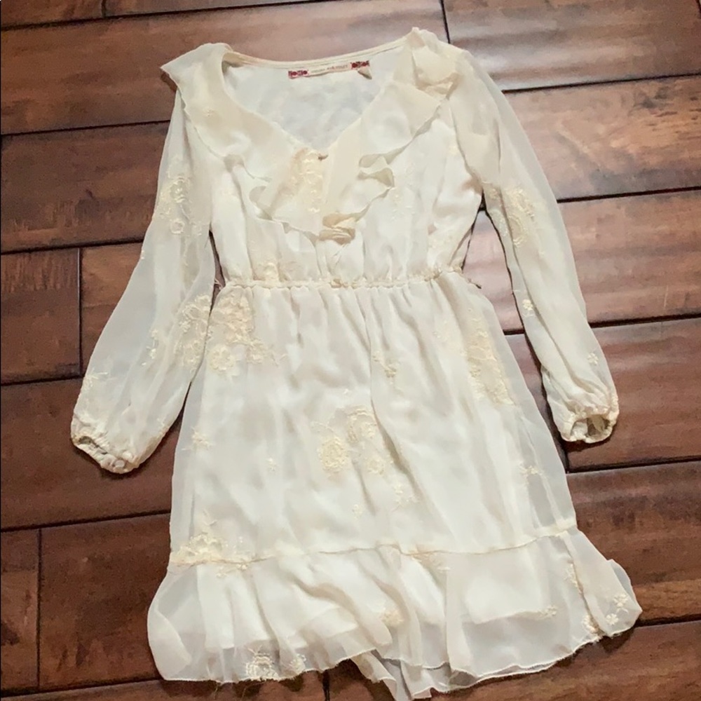 Chiffon ruffle dress